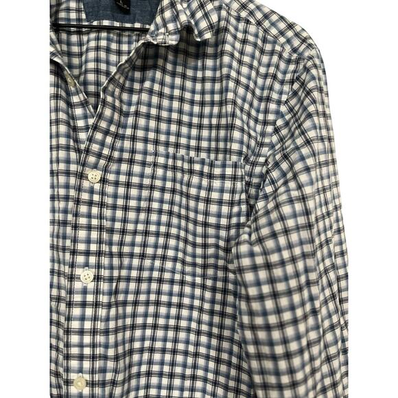 Banana Republic Factory Mens Standard Fit Soft Wash Checked Shirt Size Large - Picture 2 of 6